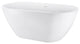 62" Acrylic Freestanding Soaking Bathtub, White, Overflow and Drain