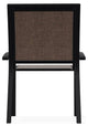 Kendall Sling Stackable Outdoor Dining Chair, Mocha/Black