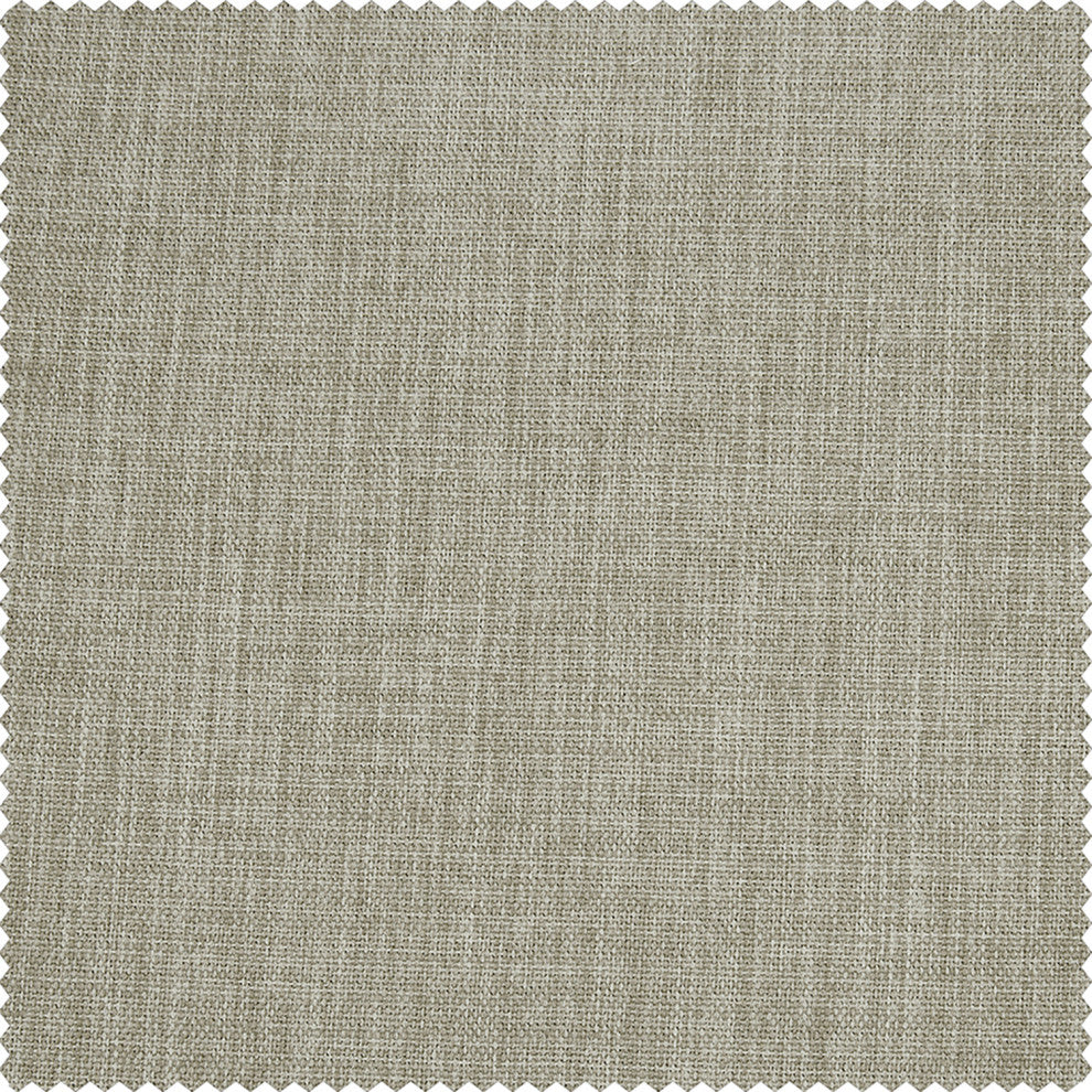 Faux Linen Extra Wide Room Darkening Curtain Single Panel, Oatmeal, 100"x84"