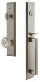 Fifth Avenue 1-Piece Dummy Handleset, D Grip and Bouton, Satin Nickel, 849357