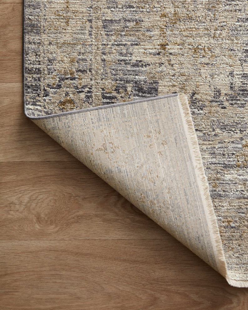 Jean Stoffer x Loloi Katherine Charcoal / Gold 18" x 18" Sample Rug