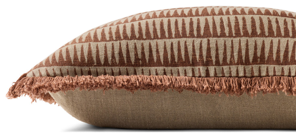 Loloi PLL0202 Natural / Rust 13'' x 21'' Cover WithDown