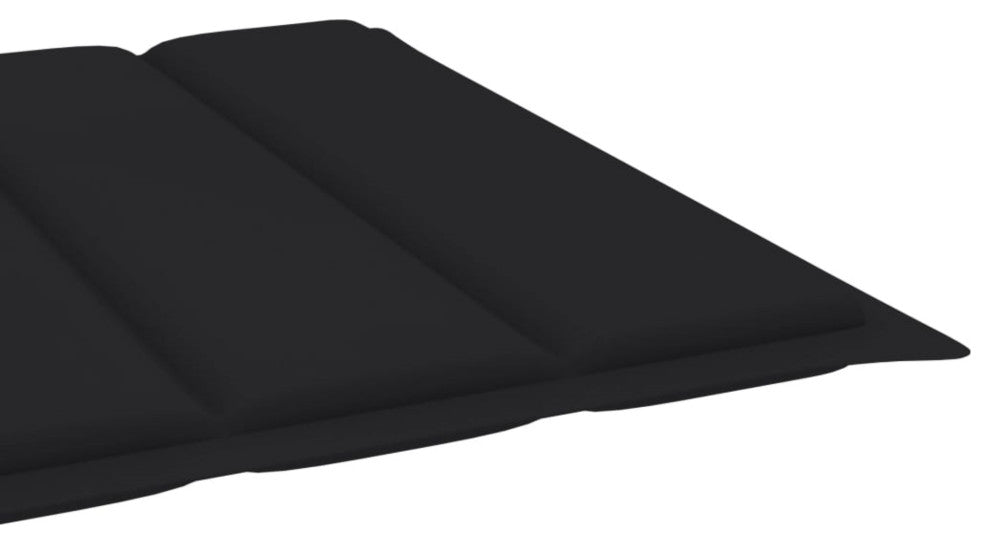 Vidaxl Sun Lounger Cushion Black 78.7"x27.6"x1.6" Fabric