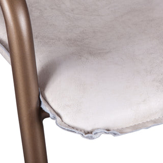 Chiavari Leather Bar Chair Vintage White