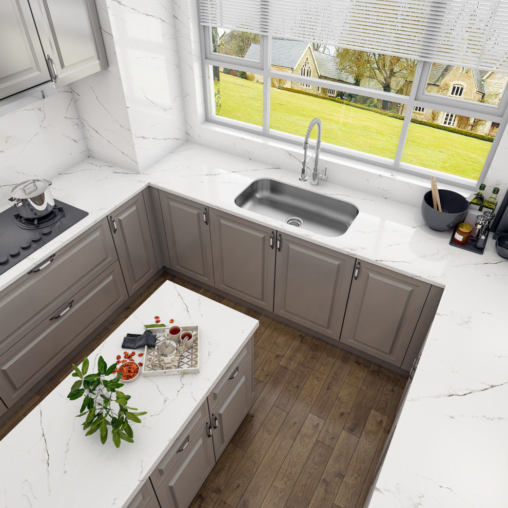 Sinber 30" Undermount Single Bowl 304 Stainless Steel Kitchen Sink