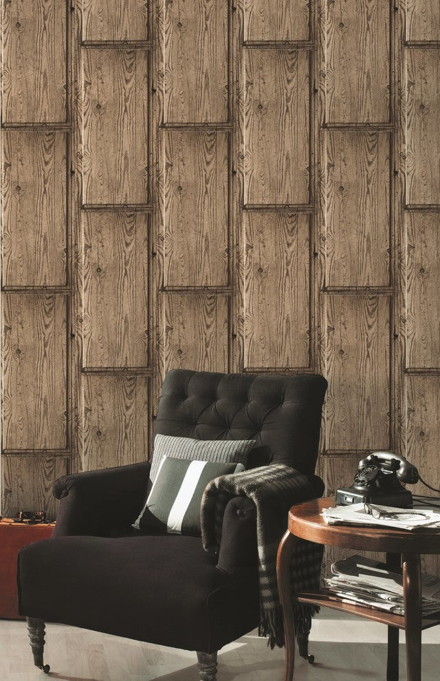 DecoWorld 2, Natural  Brown, Beige Wallpaper Roll, Modern Wall Decor Accent