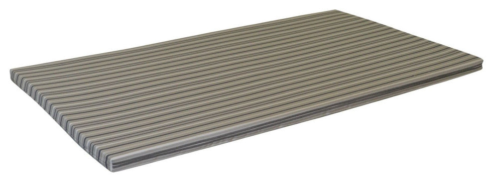 Swing Bed Cushion, Gray Stripe, 5 Foot, 2" Thick