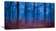 Mysterious Blue Thick Woods, Modern Forest Canvas Art, 32"x16"