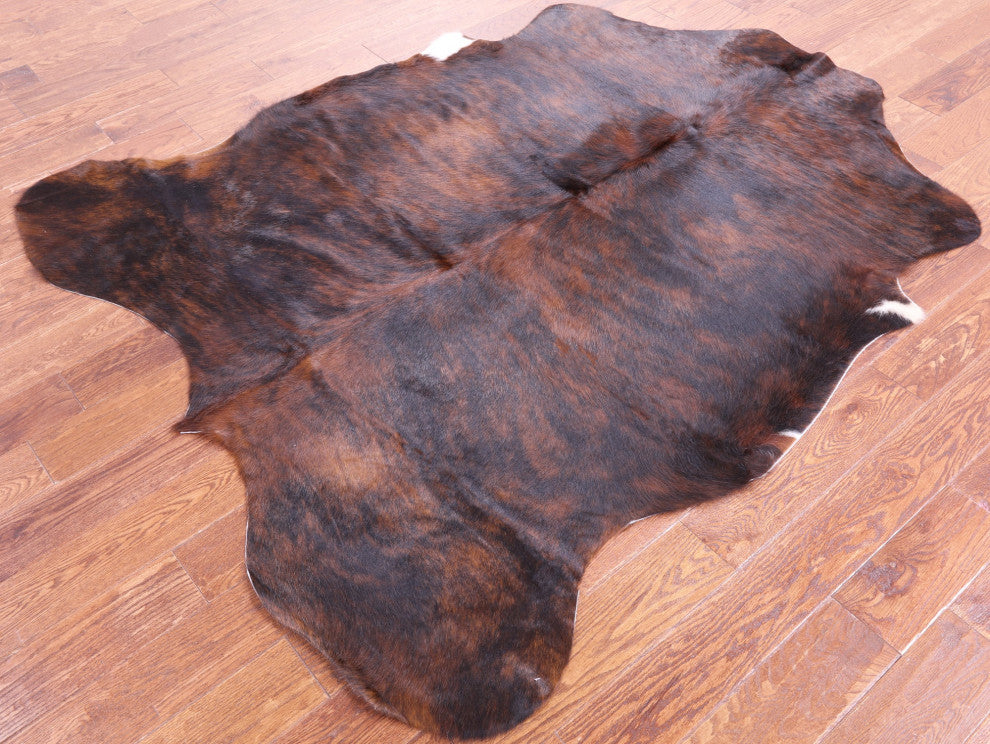 Organic Natural Hair-On Cowhide Area Rug 6' 9" X 5' 8" C1575