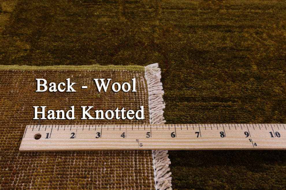 6' 7" X 9' 8" Handmade Overdyed Full Pile Wool Rug - Q12721