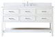 Elegant VF19060WH-BS 60"Single Bathroom Vanity, White With Backsplash