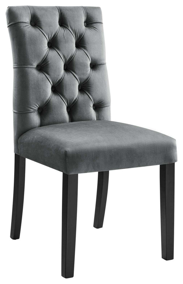 Duchess Performance Velvet Dining Chairs, Set of 2, Gray