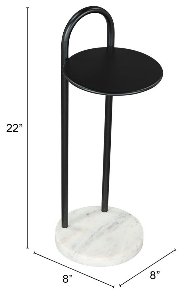 Christian Side Table Black & White