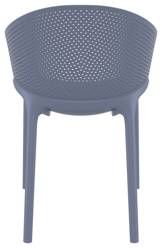 Sky Pro Stacking Dining Chair Gray Set of 2