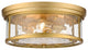 Zlite 493F3-OBR 3-Light Flush Mount, Inner Clear Water & Outer Clear