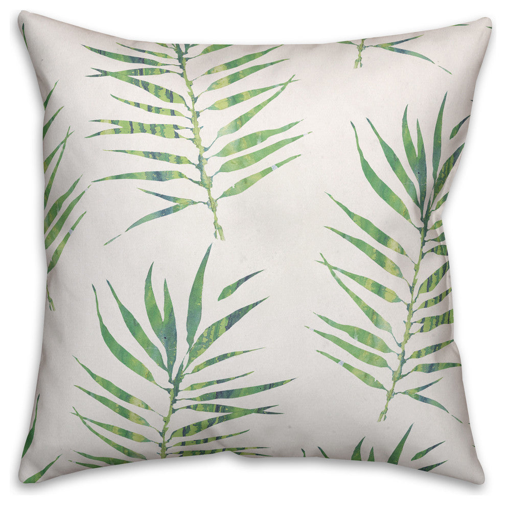 Palm Leaf Throw Pillow Cover, 18"x18"