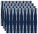 Peace 1, Geometric Print Placemat, Navy Blue (Set of 4), 18 x 14"