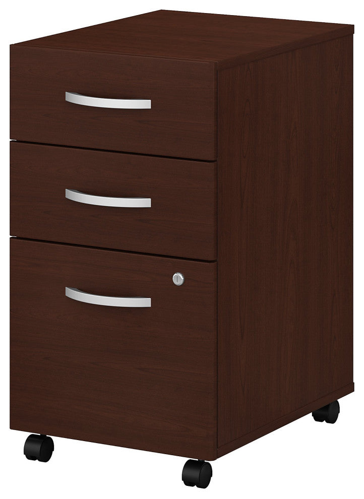 Studio C 3 Drawer Mobile File Cabinet, Harvest Cherry