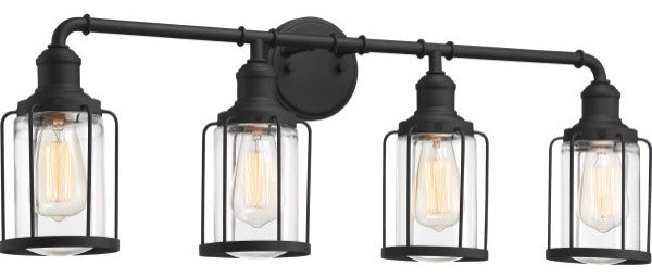 Quoizel LUD8634EK Four Light Bath, Earth Black Finish