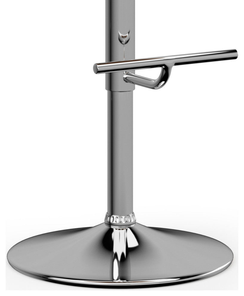 Amery Adjustable Swivel Bar Stool, White