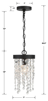 Winham 1-Light Black Forged Pendant