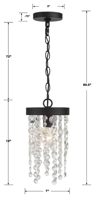Winham 1-Light Black Forged Pendant