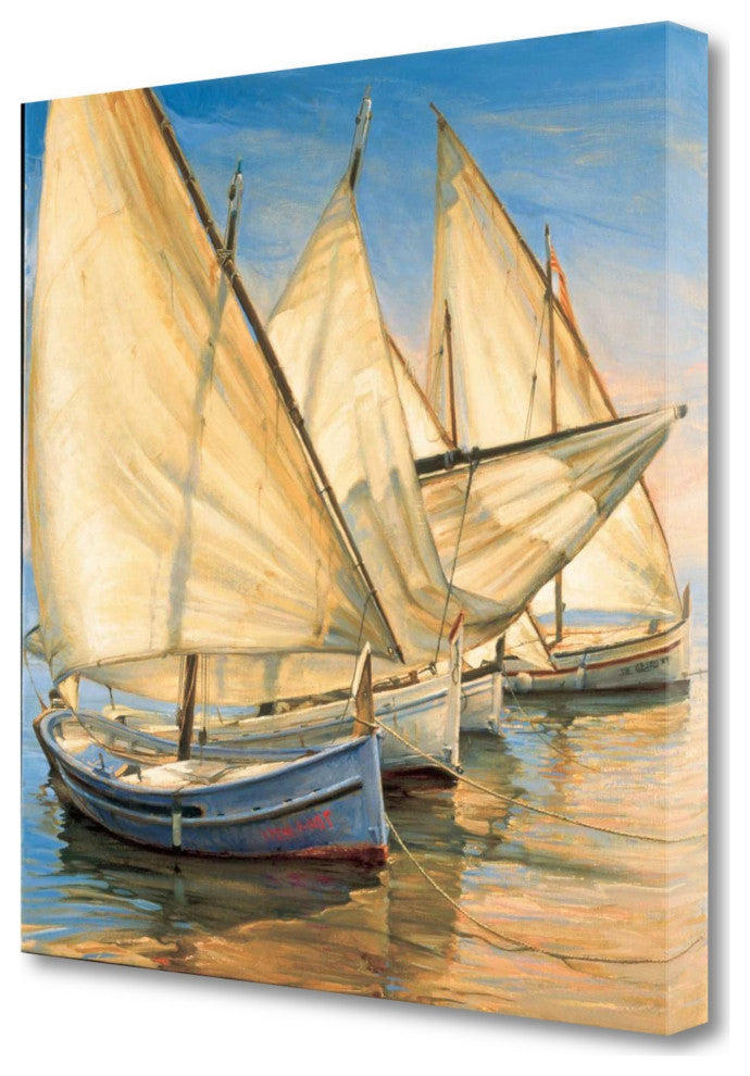 28" Series of Boats With Lateen Sails Giclee Wrap Canvas Wall Art