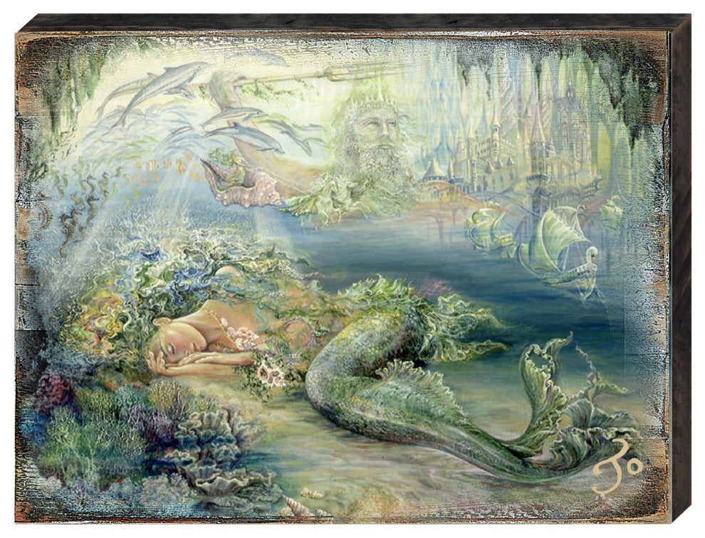 Dreams of Atlantis Wall and Table Top Wooden Decor, 36x24