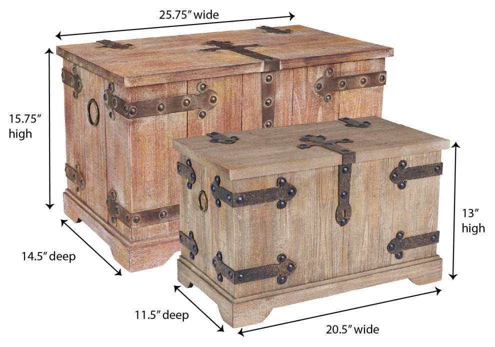 2 Piece Decorative Trunks