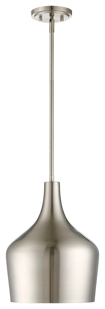 1-Light Pendant, Brushed Nickel