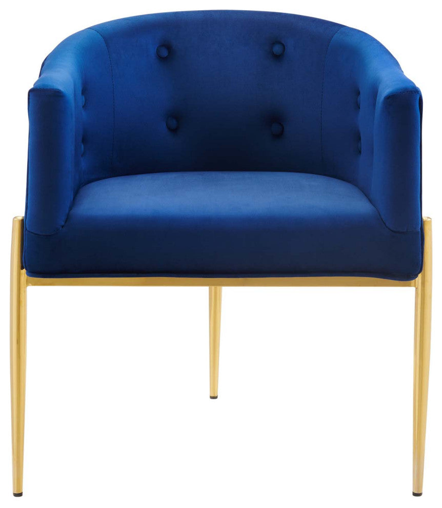 Savour Tufted Performance Velvet Accent Chairs - Set of 2-Navy