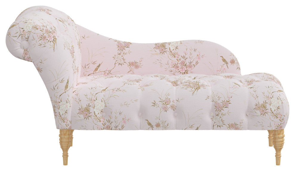 Rachel Ashwell Chaise, Sc Bird Chinoiserie Pink