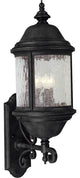 Ashmore 3-Light Wall Mount Textured Black Water Seeded Glass