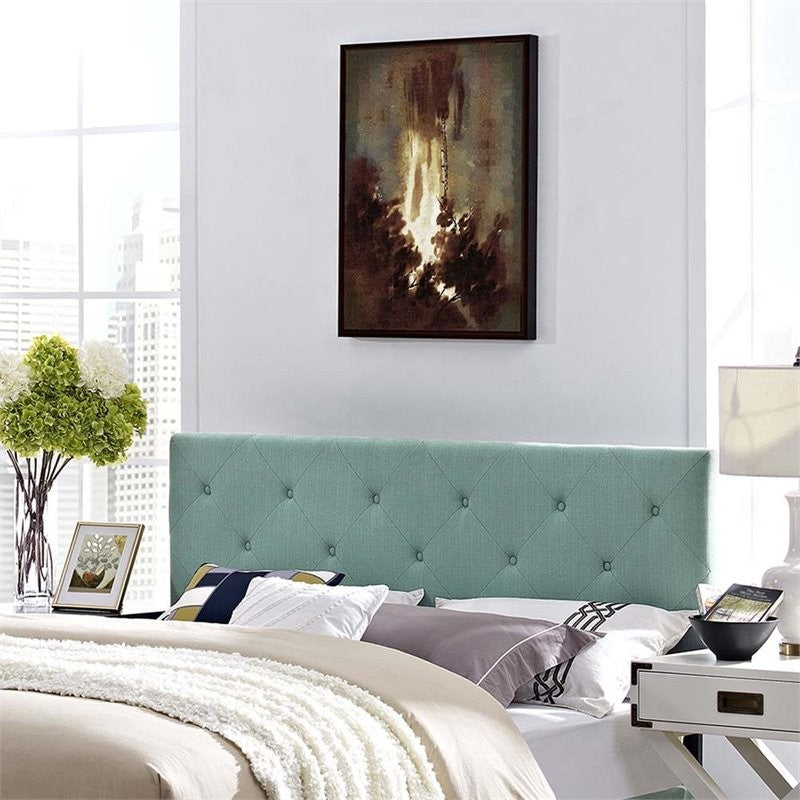 Terisa King Upholstered Fabric Headboard, Laguna