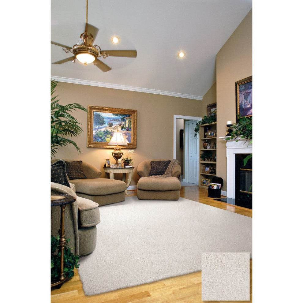 KAS Bliss 1550 Ivory Shag Area Rug, 2'3" x 7'6" Runner