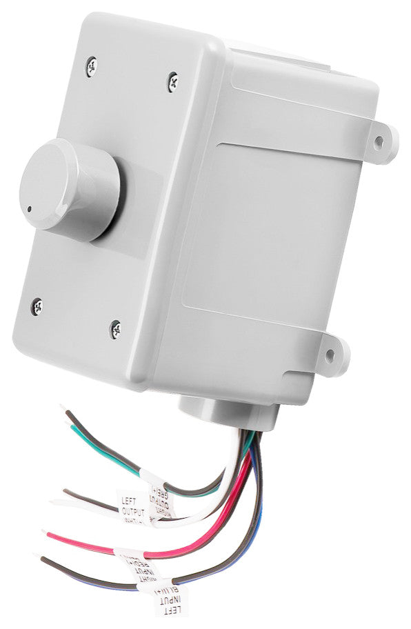 300W Rotary Outdoor Volume Control, Impedance Matching & Weather Resistant White