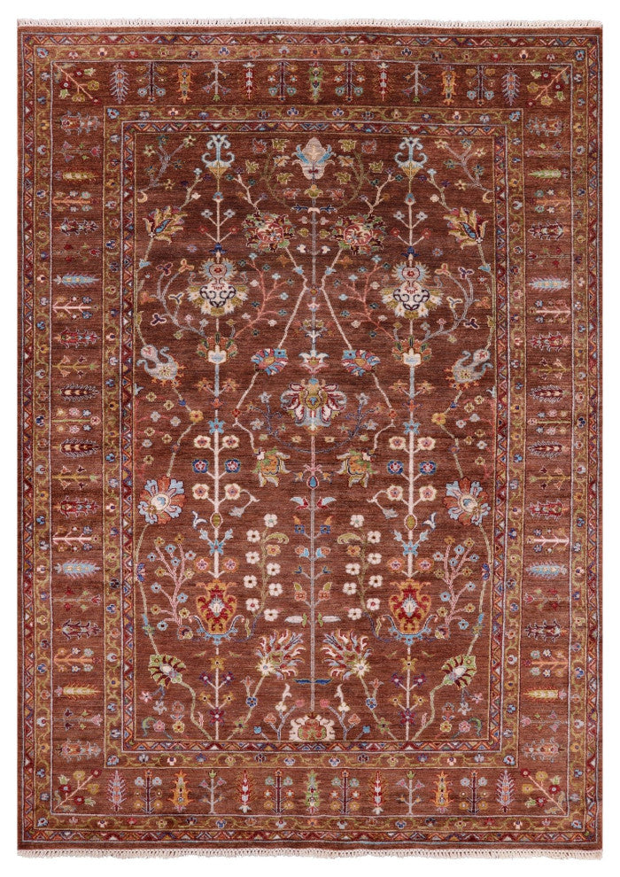 Persian Tabriz Handmade Rug 7' 1" X 10' 2" Q10039