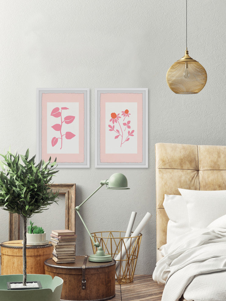 Young Plants Diptych, 2-Piece Set, 24x36 Panels