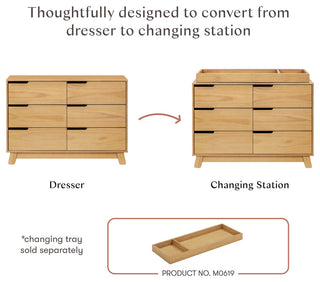 Hudson 6-Drawer Assembled Double Dresser, Honey