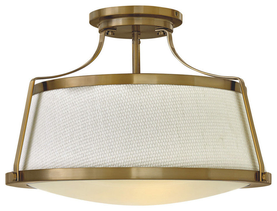 Hinkley Charlotte Medium Semi-Flush Mount, Brushed Caramel