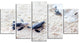 Baby Green Turtles on Sand, Oversized Animal Wall Art, 60"x32", 5 Panels