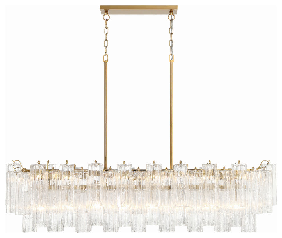 Crystorama Addis 14 Light Aged Brass Chandelier