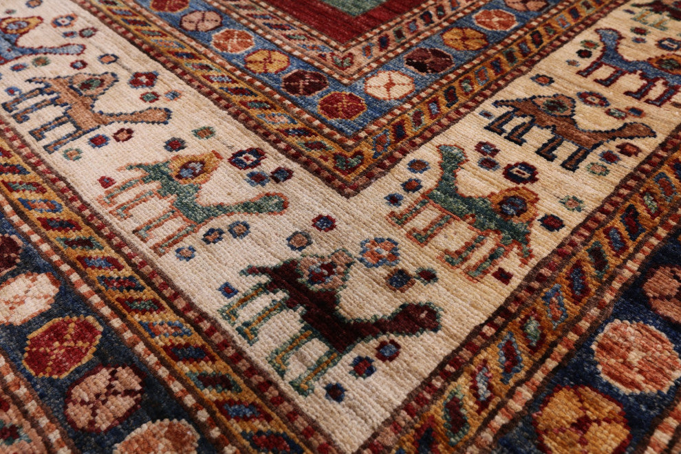 8' 3" X 10' 0" Persian Gabbeh Tribal Hand-Knotted Rug Q5240