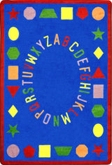 Kid Essentials Rug, First Lessons, 7'8"x10'9", Blue