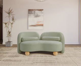 Daphne Upholstered Chair/Loveseat/Sofa, Mint, Chenille Fabric, Loveseat