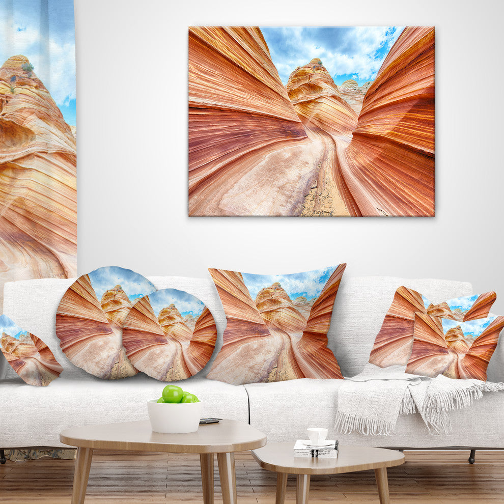 Swirling Dune Sandstones Landscape Photo Throw Pillow, 16"x16"