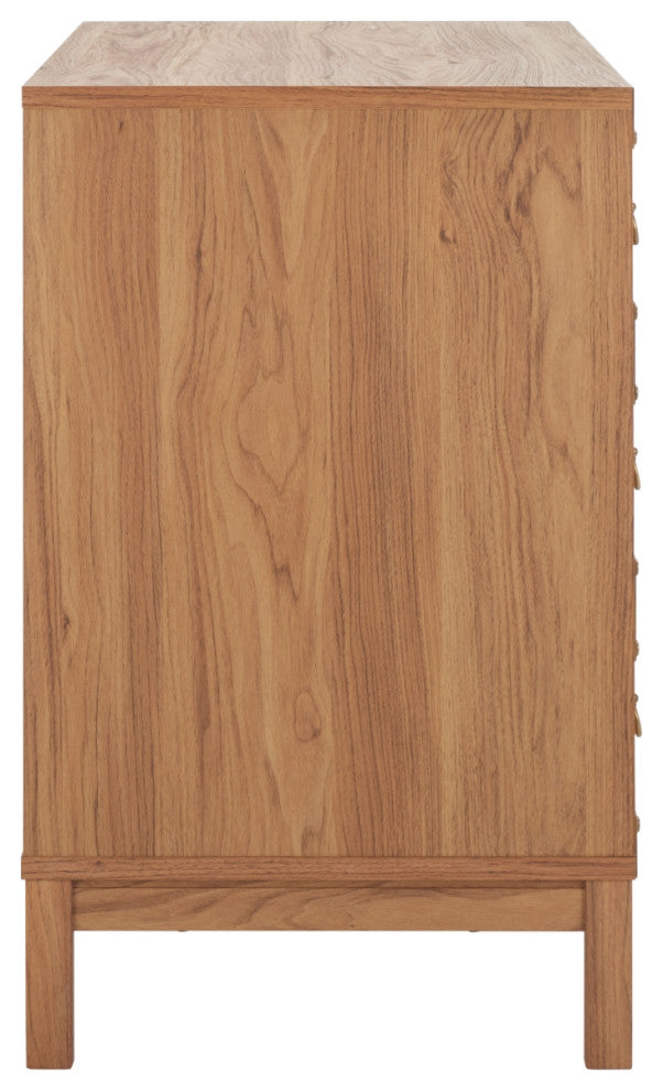 Safavieh Galio 3 Drawer Chest, Oak/Gold