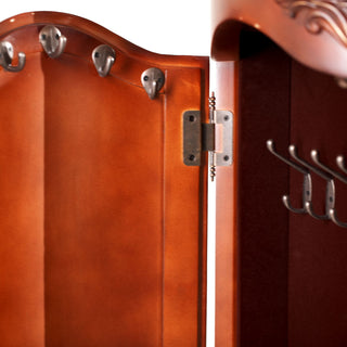 Full front view with drawers open on white background