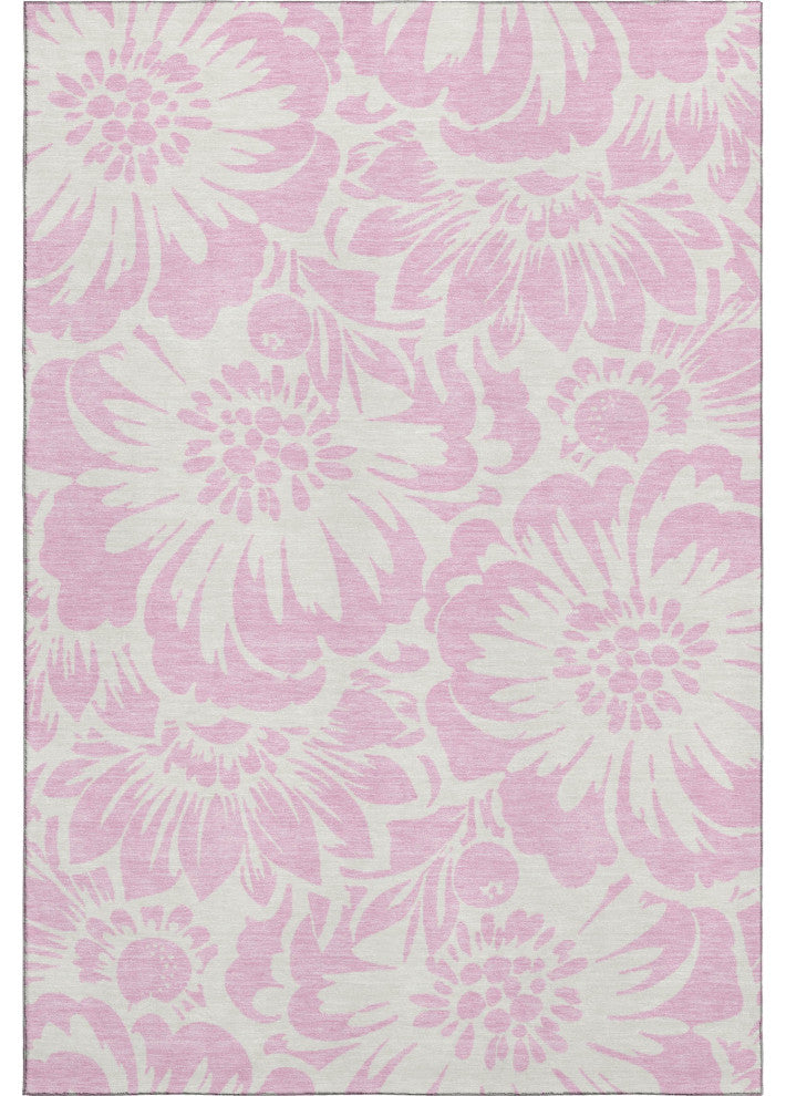 Premium Machine Washable Mayfield AMF551 Pink 9' x 12' Rug