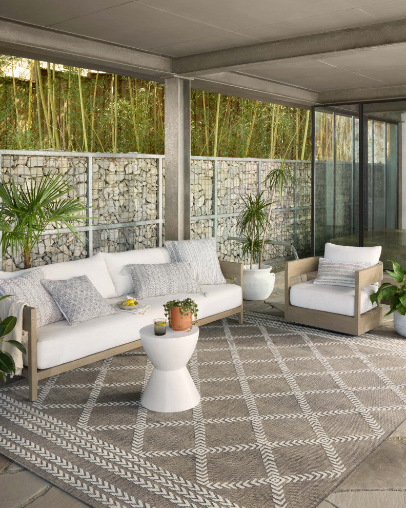 Loloi II In/Out Rainier Area Rug, Natural / Ivory, 9'-2" X 12'-2"